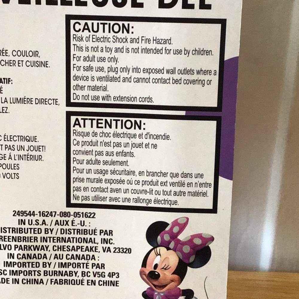 Minnie LED Nightlight - Picture 6 of 7